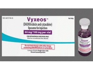 柔红霉素/阿糖胞苷，柔红霉素/阿糖胞苷复方冻干粉注射剂（Vyxeos 44mg/100mg）