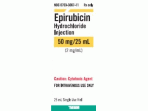 盐酸表柔比星，盐酸表柔比星注射溶液（Epirubicin Teva inj 50mg/25ml）