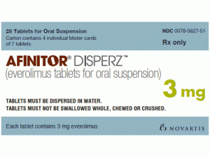 依维莫司口服混悬液片Afinitor DISPERZ 3mg Tablets(everolimus)