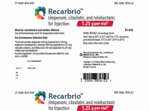 复方亚胺培南/西司他丁/雷帕坦冻干粉注射剂(Recarbrio injection 1.25g)说明书