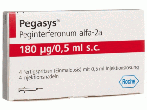 聚乙二醇干扰素α-2a预充注射器(Pegasys Injektionslösung 180mcg/0.5ml)说明书