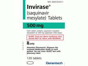 甲磺酸沙奎那韦片(Invirase Tablets 500mg/saquinavir mesylate )说明书