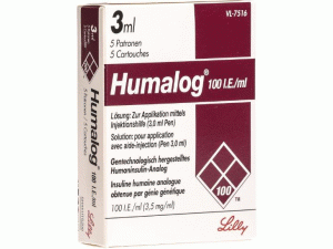 赖脯胰岛素注射剂Insulin Lispro(Humalog Injektionslösung F Pen 5X3ml)说明书