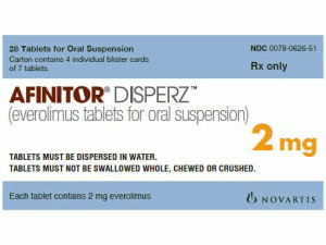 依维莫司口服混悬液片Afinitor DISPERZ 2mg Tablets(everolimus)说明书