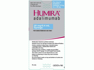 阿达木单抗注射器/套(HUMIRA PFS 20MG)说明书