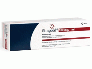 戈利木单抗筆式注射器Simponi Pen Inj 100mg/1ml(golimumab )说明书