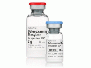 甲磺酸去铁胺注射剂Desferal Vials 500mg(Desferrioxamine messylate)说明书