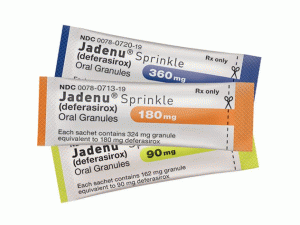 地拉罗司颗粒Jadenu Sprinkle granules 90mg bag(deferasirox )说明书