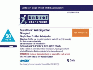 依那西普预填充自动注射器Enbrel Kit 50mg/ml(Etanercept )说明书