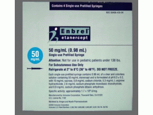 依那西普预充式注射器Enbrel 50MG/0.98ML SYR(Etanercept )说明书