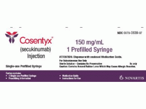 苏金单抗预充式注射器Cosentyx kit 1syringe×150mg(Secukinumab)说明书