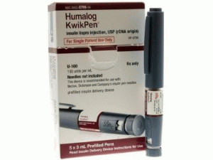 赖脯胰岛素预装注射笔insulin lispro(Humalog Kwik Pen 2X3ml)