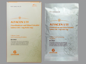 Alyacen 1mg-35mcg Tab 3X28(炔诺酮-乙炔雌二醇复合片)说明书