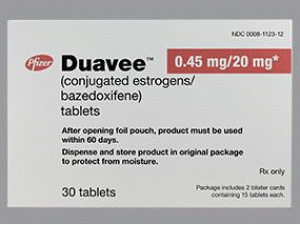Duavee Tablets 0.45mg/20mg(复方共轭雌激素/巴多昔芬片)说明书