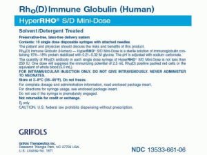 免疫球蛋白（人）_HyperRHO_免疫球蛋白（人）预填充注射器