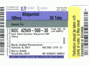 别嘌醇片说明书_Allopurinol